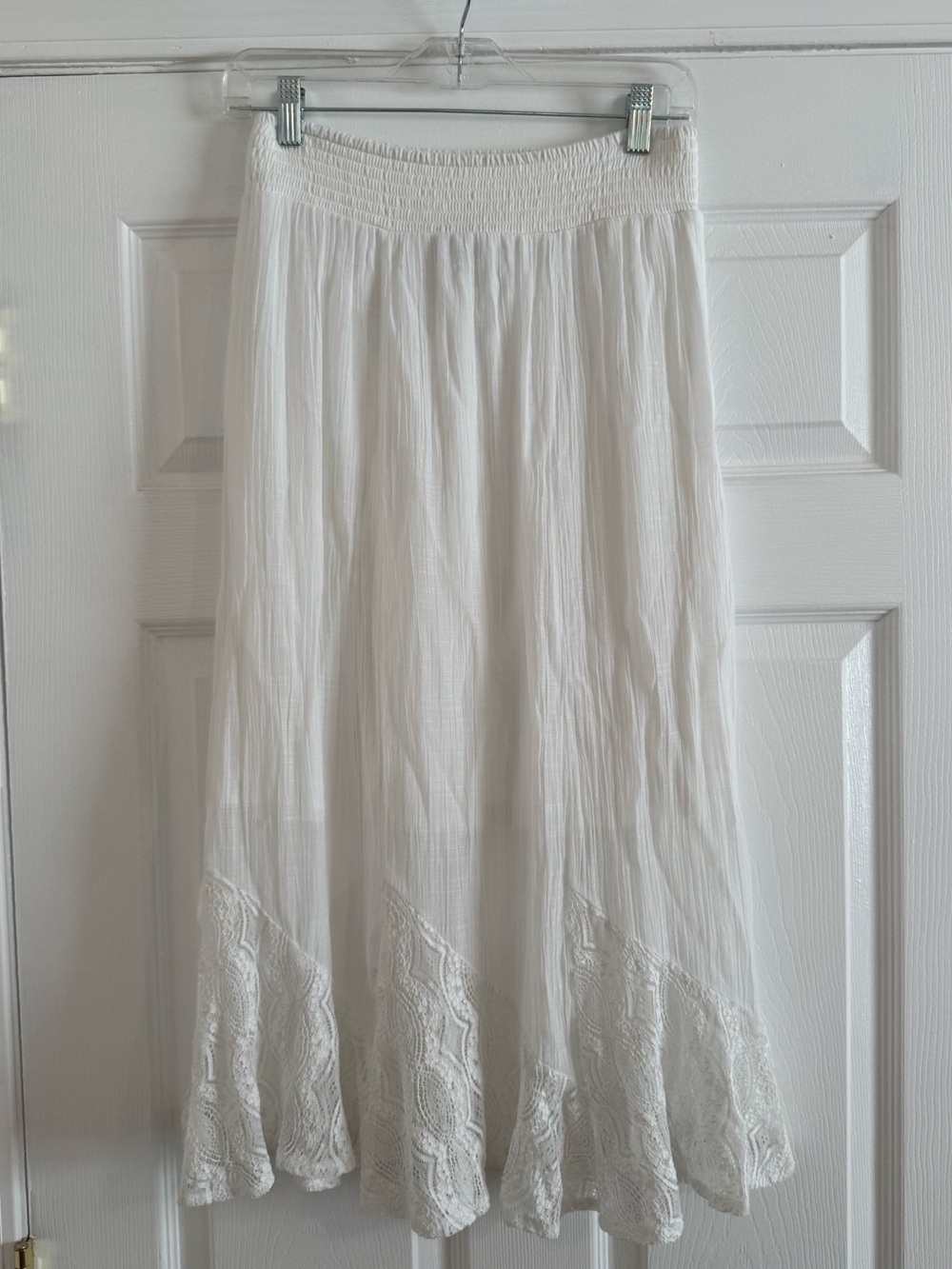 Apt. 9 White Lace-Trim Maxi Skirt